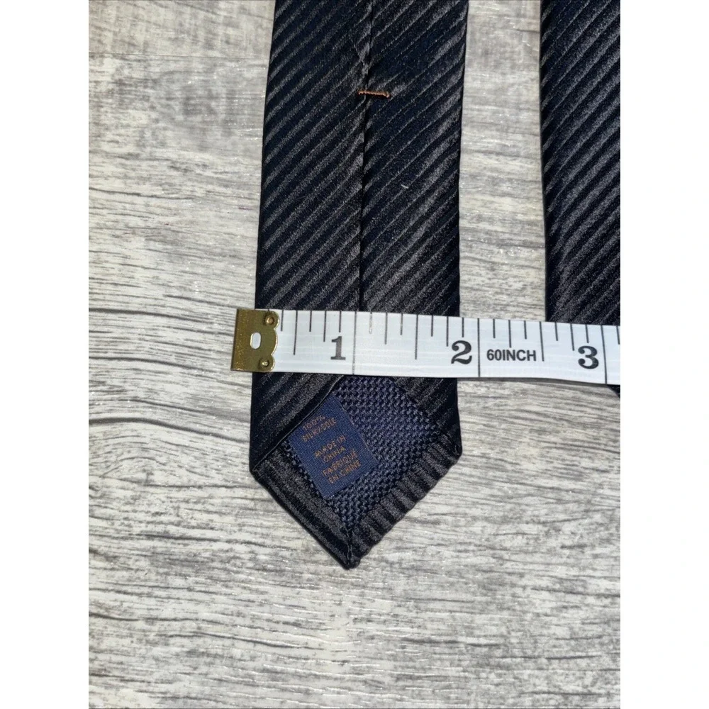 Broletto Black Diagonal Jacquard Silk Tie